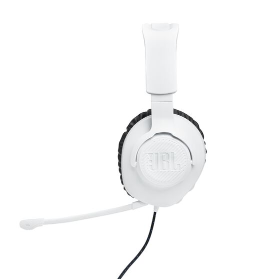 JBL Quantum 100P Console - White - Wired over-ear gaming headset with a detachable mic - Left JBL Quantum 100P Console - White - Wired over-ear gaming headset with a detachable mic - Left